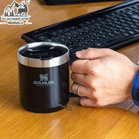 ماگ کوهنوردی 35ml کلاسیک استنلی مدل Camp Mug 0.35L رنگ مشکی
