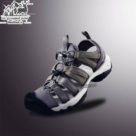 صندل مردانه جلو بسته اسنوهاک مدل Spinas کد SN-255 رنگ طوسی