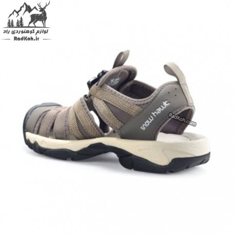 صندل پیاده روی جلو بسته مردانه اسنوهاک مدل اسپیناس کد SN-255 رنگ خاکی