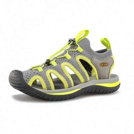 صندل زنانه سیکس تن مدل ST-70 رنگ طوسی/سبز