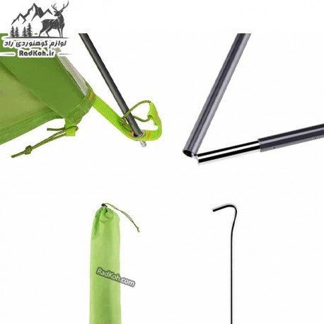 چادر مسافرتی 3 نفره گتر دار اسنوهاک مدل دیسکاوری 3 رنگ قرمز