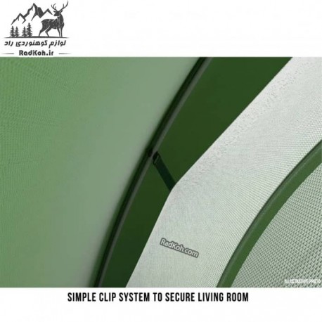 چادر طبیعت گردی 3 نفره هاسکی مدل bird 3 classic رنگ سبز