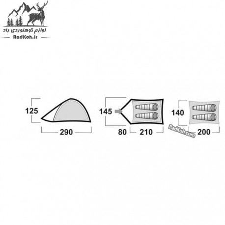 چادر دو نفره هاسکی مدل bizam 2 classic