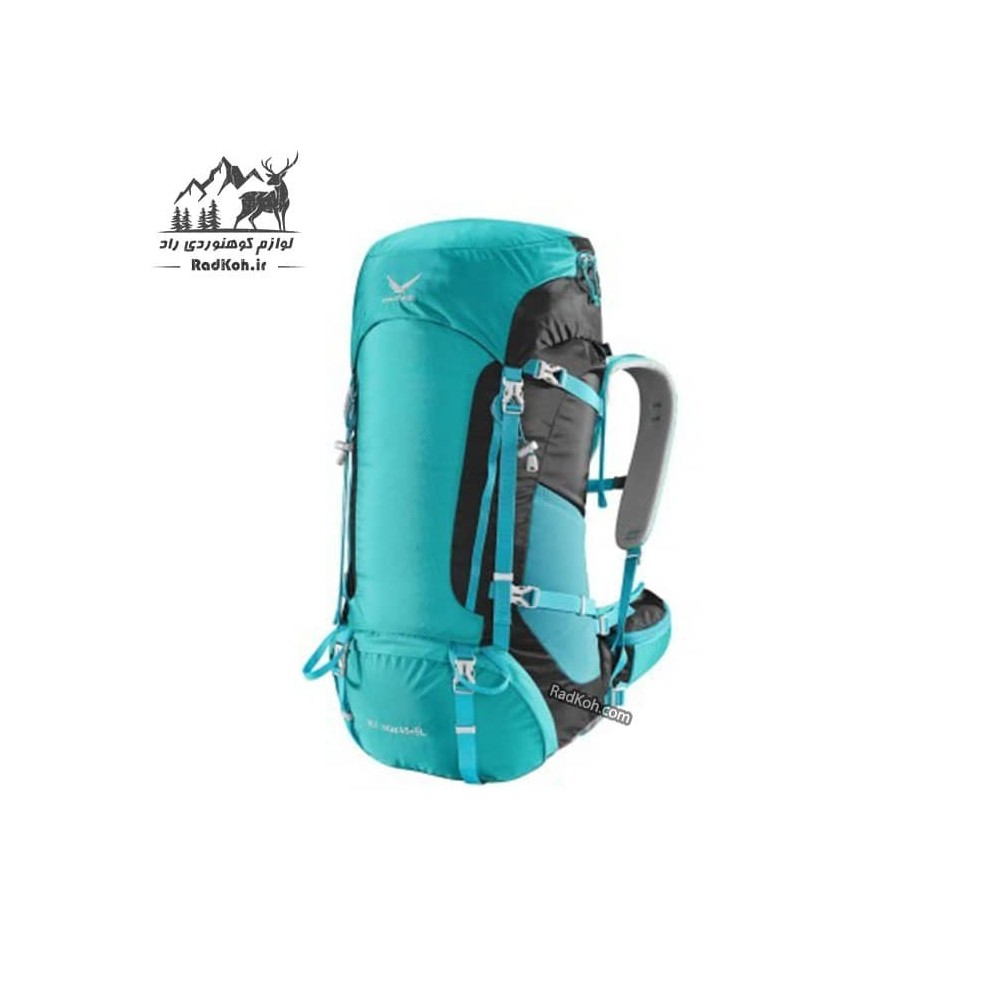 کوله پشتی کوهنوردی 45+5 لیتری snowhawk K2 رنگ سبزآبی