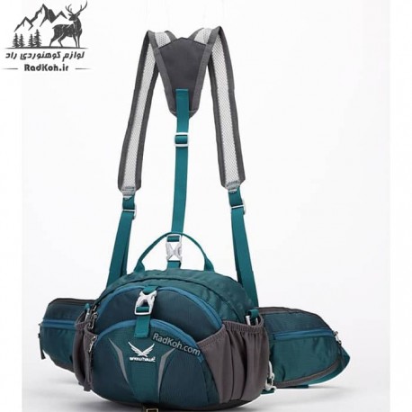 کیف کمری کوله شو کوهنوردی اسنوهاک کد 6012 رنگ سبز کله غازی