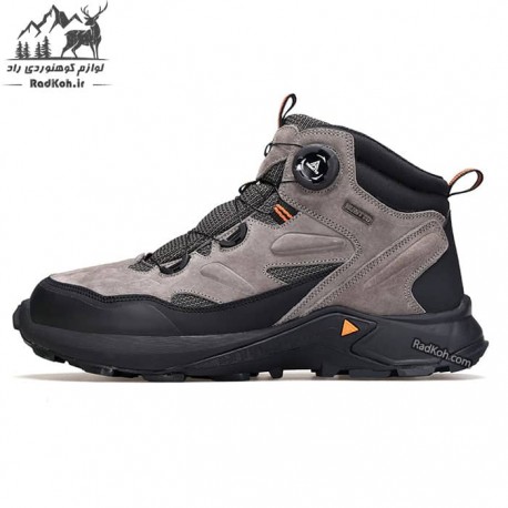 کفش پیاده روی مردانه هامتو مدل 240351A-1 بند دیسکی رنگ طوسی روشن