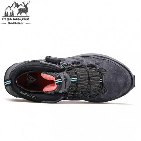 کفش طبیعت گردی زنانه هومتو مدل humtto 240351B-1 بند دیسکی رنگ خاکستری تیره
