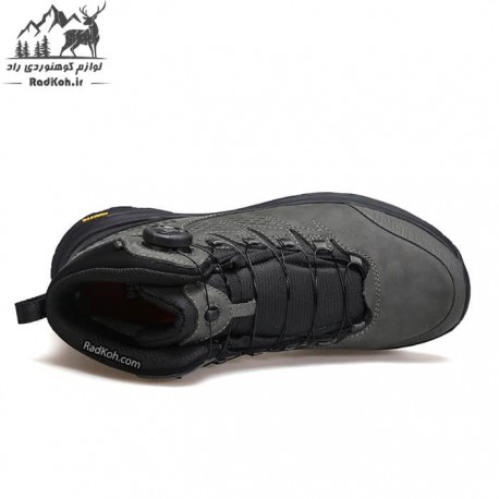 کفش پیاده روی مردانه هومتو مدل humtto 240217A-2 بند دیسکی رنگ خاکستری تیره