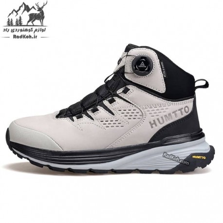 کفش چرم مردانه هامتو مدل 240217A-3 بند دیسکی رنگ طوسی روشن