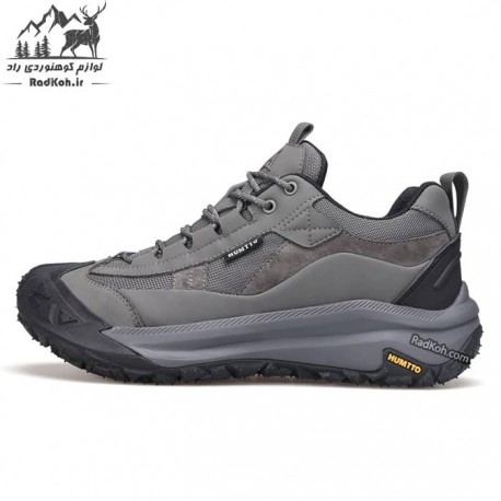 کفش چرم راحتی مردانه هامتو مدل 340206A-2 رنگ خاکستری تیره