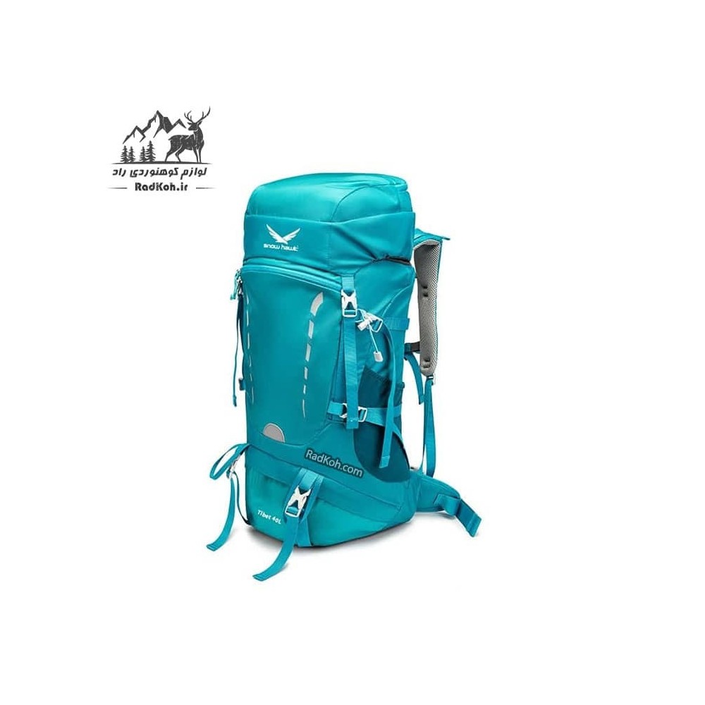 کوله پشتی کوهنوردی 40 لیتری اسنوهاک مدل tibet کد SN5441 رنگ سبزآبی