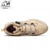 کفش کوهنوردی مردانه هومتو مدل humtto 240119A-4 بند دیسکی رنگ خاکی روشن