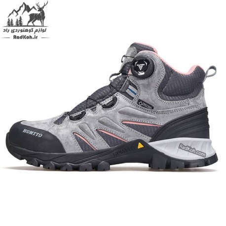 کفش پیاده روی زنانه هامتو مدل 240119B-1 بند دیسکی رنگ خاکستری