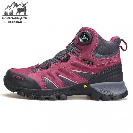 کفش پیاده روی زنانه هامتو مدل 240119B-2 بند دیسکی رنگ زرشکی	