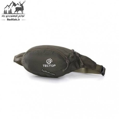 کیف کمری تکتاپ مدل 1238911BB رنگ سبز تیره