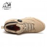 کفش کوهنوردی مردانه هومتو مدل humtto 240744A-4 بند دیسکی رنگ خاکی روشن