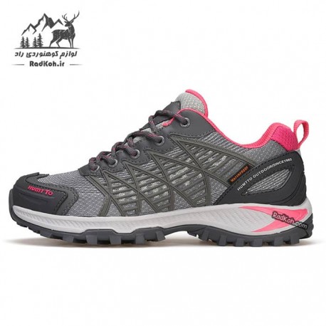 کفش پیاده روی زنانه هامتو مدل 150791B-3 رنگ خاکستری تیره/صورتی