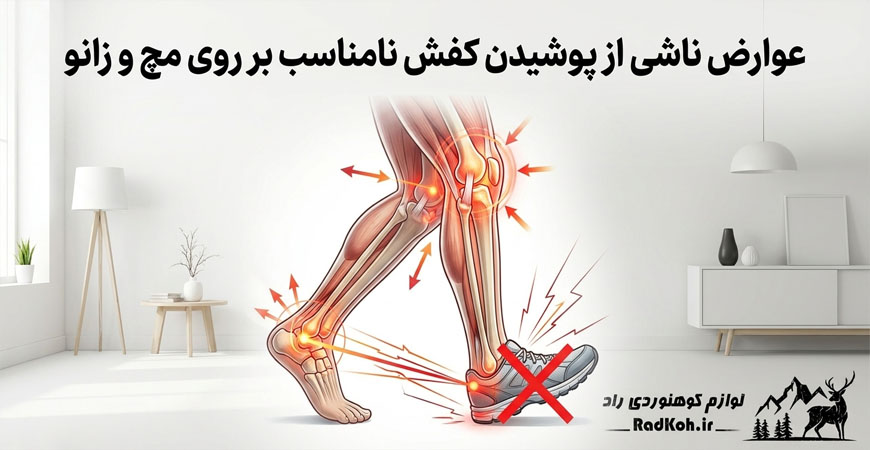 عوارض ناشی از پوشیدن کفش نامناسب بر روی مچ و زانو