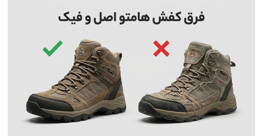 فرق کفش هامتو اصل و فیک؛ راهنمای کامل تشخیص کتونی HUMTTO اورجینال